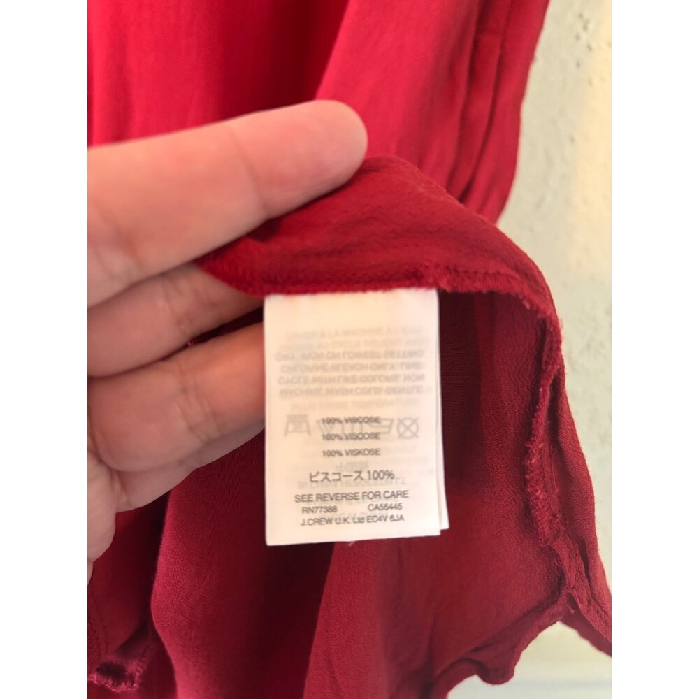 Madewell Bicoastal Tunic Dress Crimson Red Womens Oversized Relaxed Style M - Picture 3 of 9